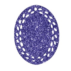 New Sparkling Glitter Print E Ornament (Oval Filigree)