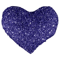 New Sparkling Glitter Print E Large 19  Premium Flano Heart Shape Cushions