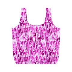 Pink Grunge Love Full Print Recycle Bags (m)  by KirstenStar