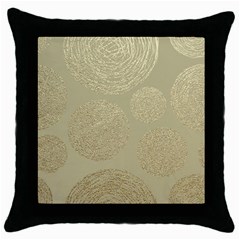 Modern, Gold,polka Dots, Metallic,elegant,chic,hand Painted, Beautiful,contemporary,deocrative,decor Throw Pillow Case (black)