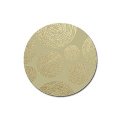 Modern, Gold,polka Dots, Metallic,elegant,chic,hand Painted, Beautiful,contemporary,deocrative,decor Magnet 3  (round)