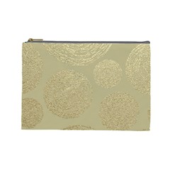 Modern, Gold,polka Dots, Metallic,elegant,chic,hand Painted, Beautiful,contemporary,deocrative,decor Cosmetic Bag (large) 