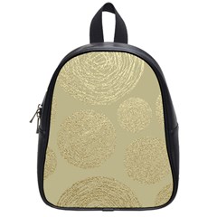 Modern, Gold,polka Dots, Metallic,elegant,chic,hand Painted, Beautiful,contemporary,deocrative,decor School Bag (small)