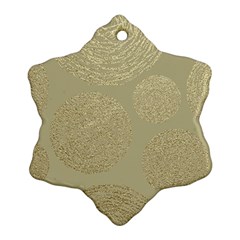 Modern, Gold,polka Dots, Metallic,elegant,chic,hand Painted, Beautiful,contemporary,deocrative,decor Ornament (snowflake)