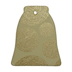 modern, gold,polka dots, metallic,elegant,chic,hand painted, beautiful,contemporary,deocrative,decor Ornament (Bell) Front