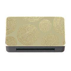 Modern, Gold,polka Dots, Metallic,elegant,chic,hand Painted, Beautiful,contemporary,deocrative,decor Memory Card Reader With Cf