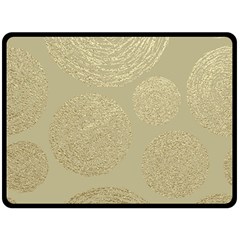 Modern, Gold,polka Dots, Metallic,elegant,chic,hand Painted, Beautiful,contemporary,deocrative,decor Double Sided Fleece Blanket (large) 