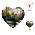 Funny Parrots In A Fantasy World Playing Cards (Heart)  Front