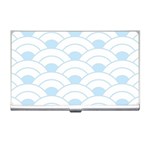 blue,white,shell,pattern Business Card Holders Front