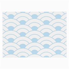 Blue,white,shell,pattern Large Glasses Cloth by NouveauDesign