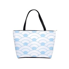 Blue,white,shell,pattern Shoulder Handbags by NouveauDesign