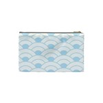 blue,white,shell,pattern Cosmetic Bag (Small)  Back