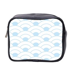 Blue,white,shell,pattern Mini Toiletries Bag 2-side by NouveauDesign