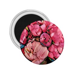 Beautiful Peonies 2 25  Magnets by NouveauDesign