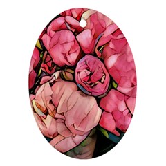 Beautiful Peonies Ornament (oval) by NouveauDesign