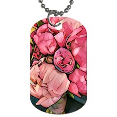 Beautiful Peonies Dog Tag (two Sides) by NouveauDesign