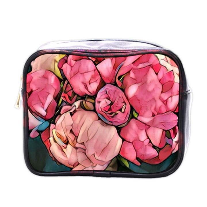 beautiful peonies Mini Toiletries Bags