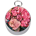 beautiful peonies Silver Compasses Front