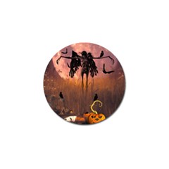 Halloween Design With Scarecrow, Crow And Pumpkin Golf Ball Marker (10 Pack) by FantasyWorld7