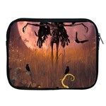Halloween Design With Scarecrow, Crow And Pumpkin Apple iPad 2/3/4 Zipper Cases Front