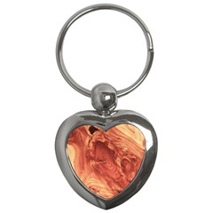 Fantastic Wood Grain 917b Key Chains (Heart) 