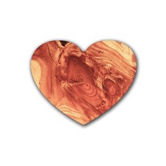 Fantastic Wood Grain 917b Rubber Coaster (Heart) 