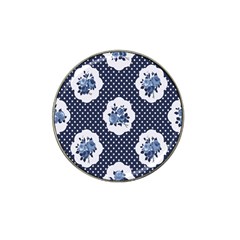 Shabby Chic Navy Blue Hat Clip Ball Marker (4 Pack) by NouveauDesign