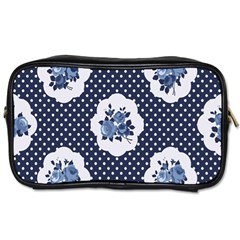 Shabby Chic Navy Blue Toiletries Bags 2-side by NouveauDesign