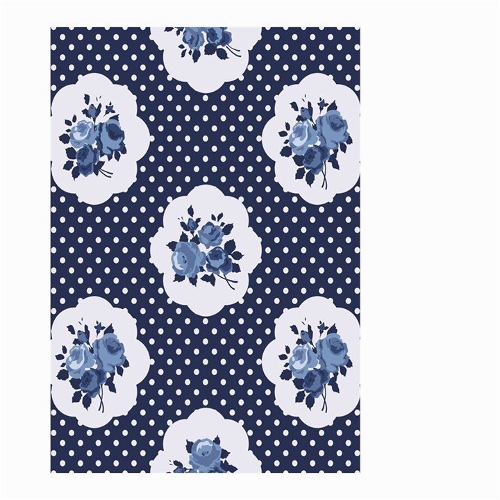 shabby chic navy blue Small Garden Flag (Two Sides)