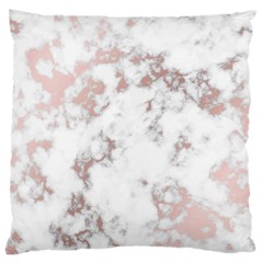 Pure And Beautiful White Marple And Rose Gold, Beautiful ,white Marple, Rose Gold,elegnat,chic,modern,decorative, Large Cushion Case (two Sides) by NouveauDesign