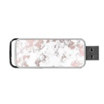 pure and beautiful white marple and rose gold, beautiful ,white marple, rose gold,elegnat,chic,modern,decorative, Portable USB Flash (Two Sides) Front