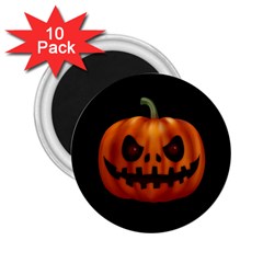 Halloween Pumpkin 2 25  Magnets (10 Pack) 
