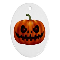 Halloween Pumpkin Ornament (oval) by Valentinaart