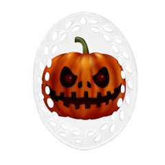 Halloween Pumpkin Ornament (oval Filigree) by Valentinaart