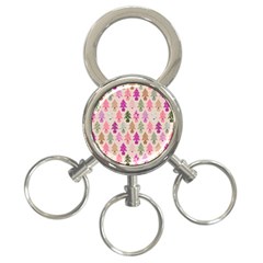 Christmas tree pattern 3-Ring Key Chains