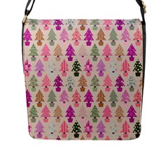 Christmas tree pattern Flap Messenger Bag (L) 