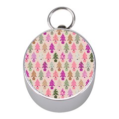 Christmas tree pattern Mini Silver Compasses