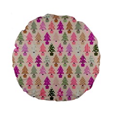 Christmas tree pattern Standard 15  Premium Flano Round Cushions