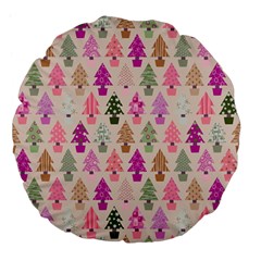 Christmas tree pattern Large 18  Premium Flano Round Cushions