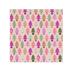 Christmas tree pattern Small Satin Scarf (Square)