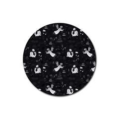 Christmas Pattern Rubber Coaster (round) 