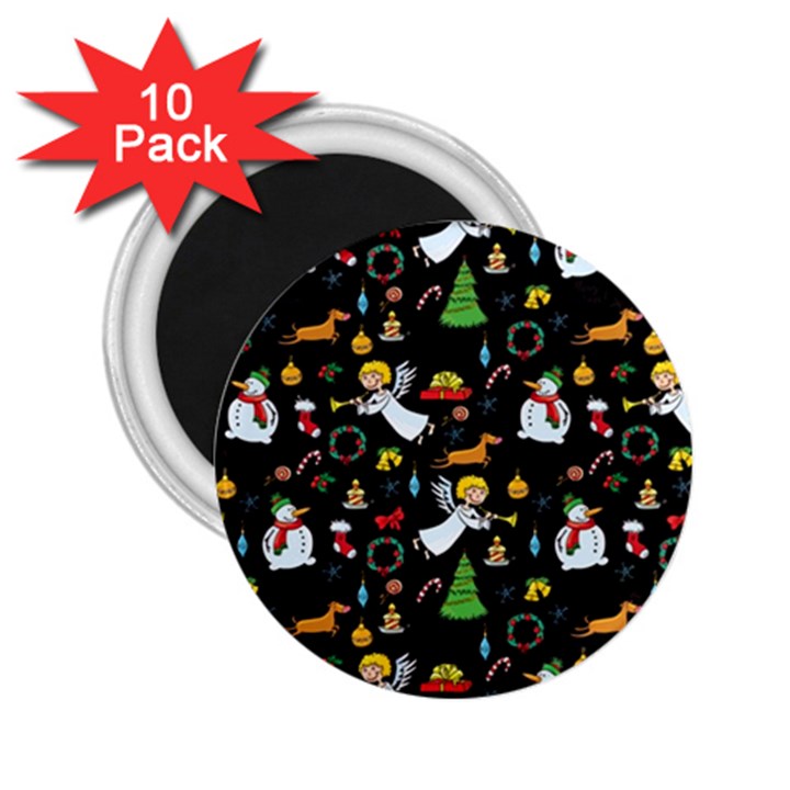 Christmas pattern 2.25  Magnets (10 pack) 