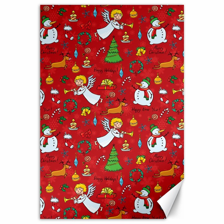 Christmas pattern Canvas 24  x 36 