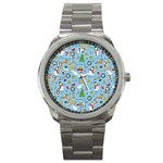 Christmas pattern Sport Metal Watch Front