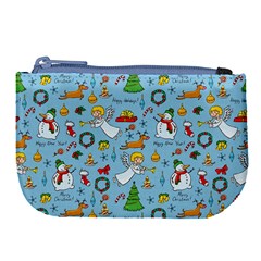 Christmas Pattern Large Coin Purse by Valentinaart