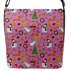 Christmas Pattern Flap Messenger Bag (s) by Valentinaart