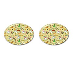 Christmas Pattern Cufflinks (oval) by Valentinaart