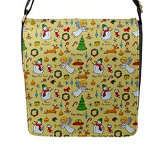 Christmas Pattern Flap Messenger Bag (l)  by Valentinaart