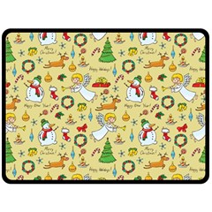 Christmas Pattern Double Sided Fleece Blanket (large)  by Valentinaart