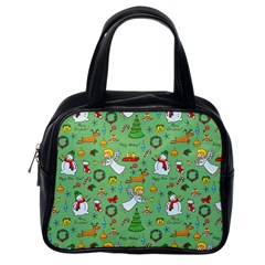 Christmas Pattern Classic Handbags (one Side) by Valentinaart